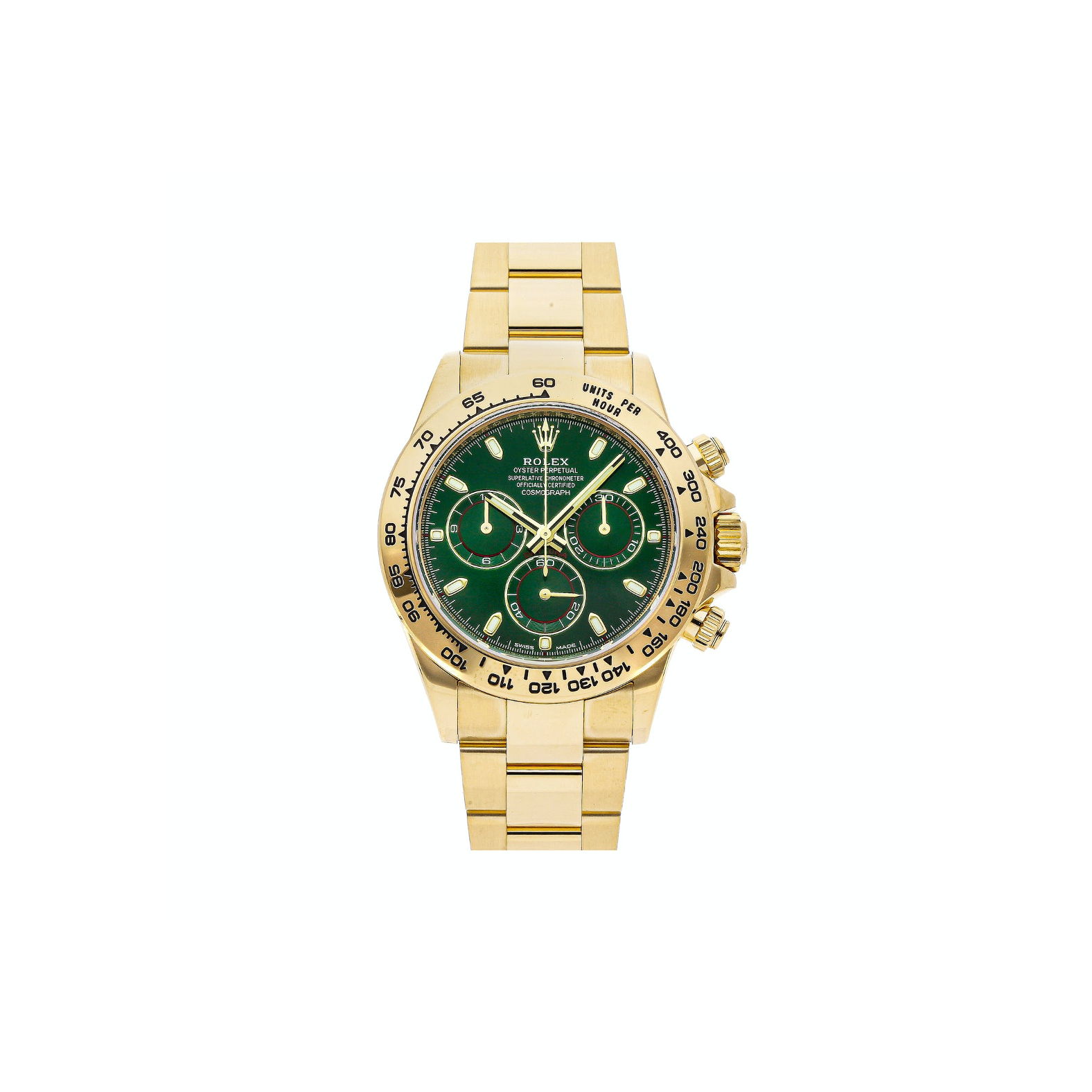 Daytona yellow gold green 2025 dial