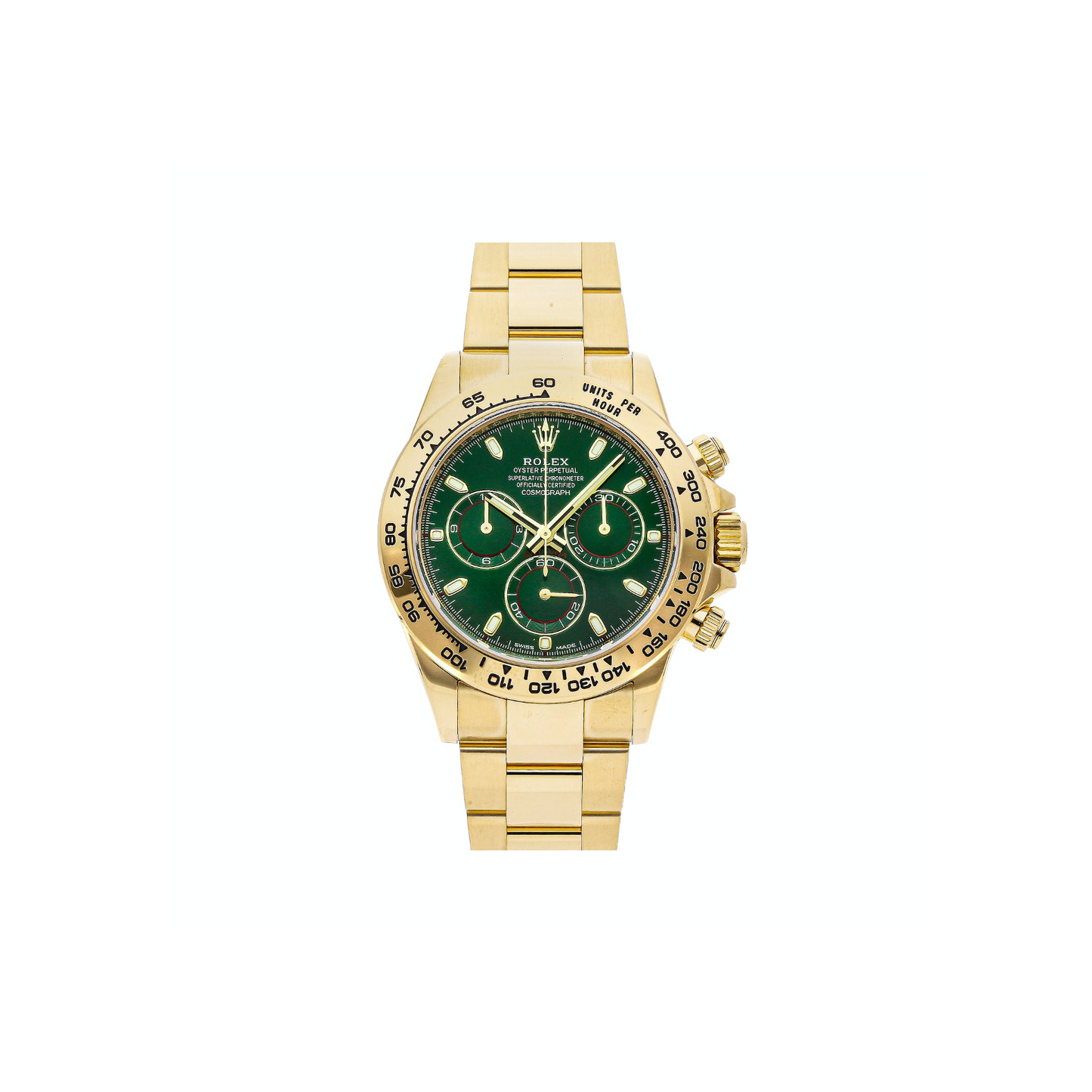 Cosmograph Daytona 116508 Yellow Gold Green Dial